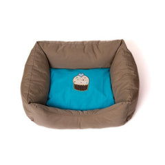 Cup Cake Dog Bed: pink and blue