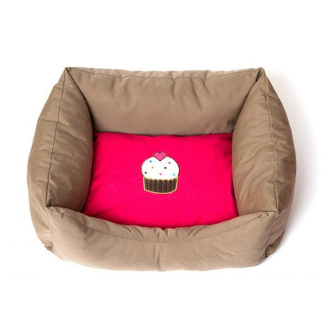 Cup Cake Dog Bed: pink and blue