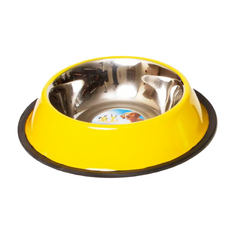 Comedero acero grande amarillo, naranja, rojo o verde