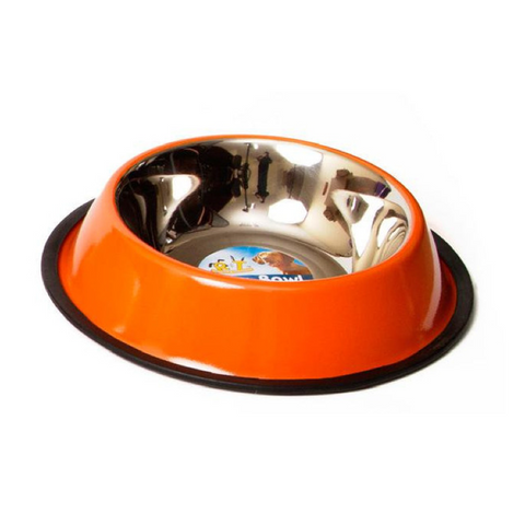 Comedero acero grande amarillo, naranja, rojo o verde