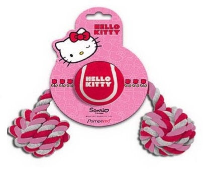 Hello Kitty Perro Tennis Ball and Bone